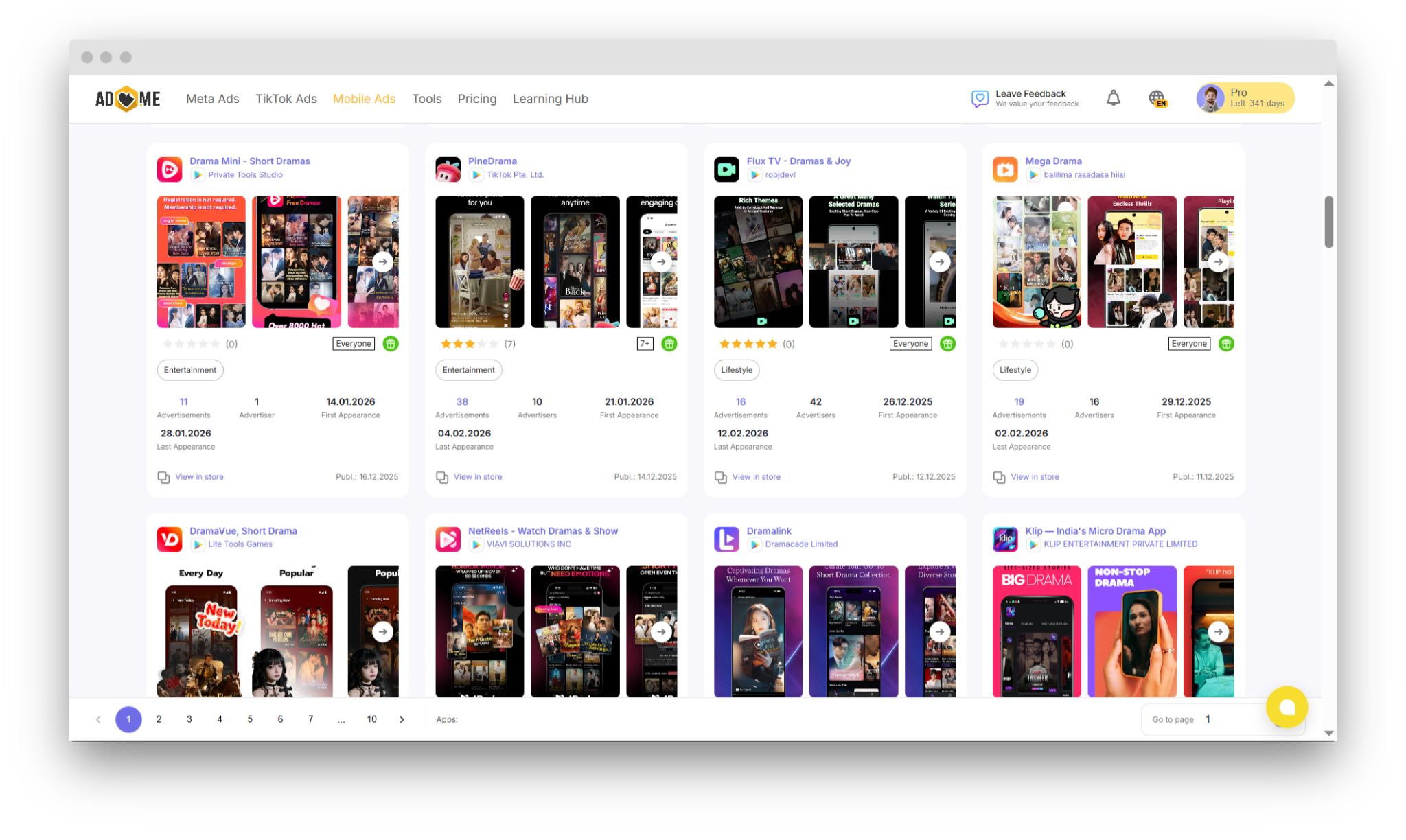 Мобільні додатки категорії Reel Drama Novel в Adheart Mobile Ads | Mobile Apps