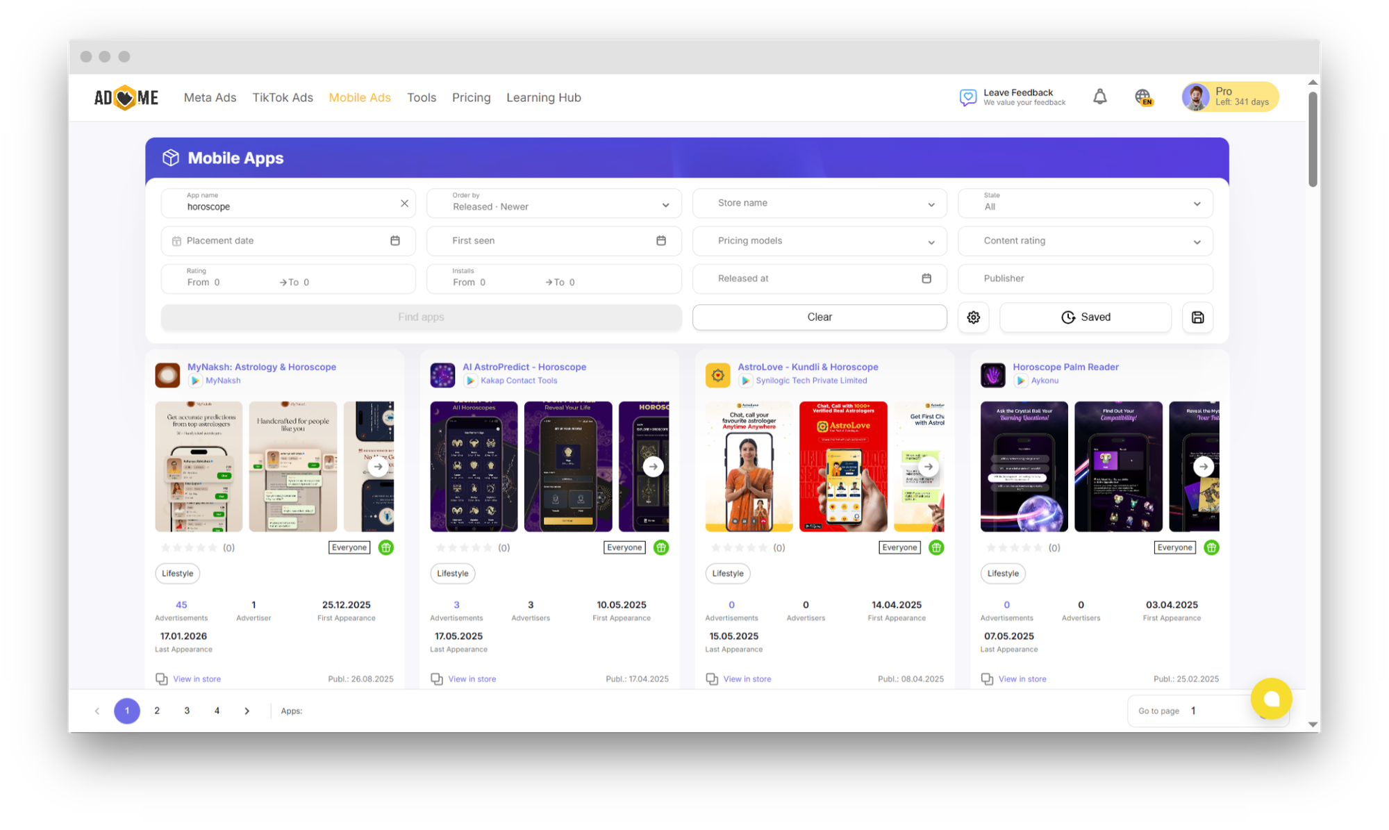 Оновлений інтерфейс Adheart Mobile Ads | Mobile Apps